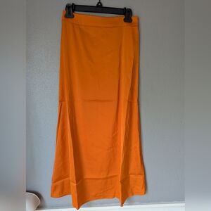 Chic Orange A-Line Skirt
